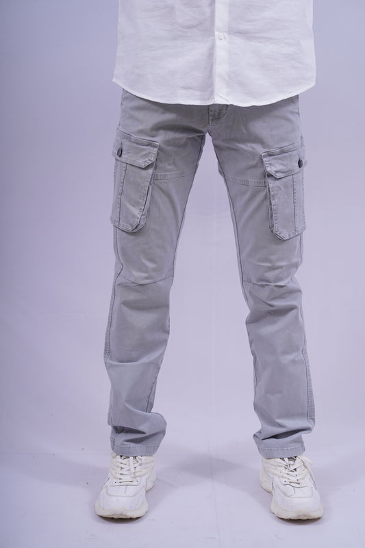 Premium Cotton Stretch Cargo - LT Grey