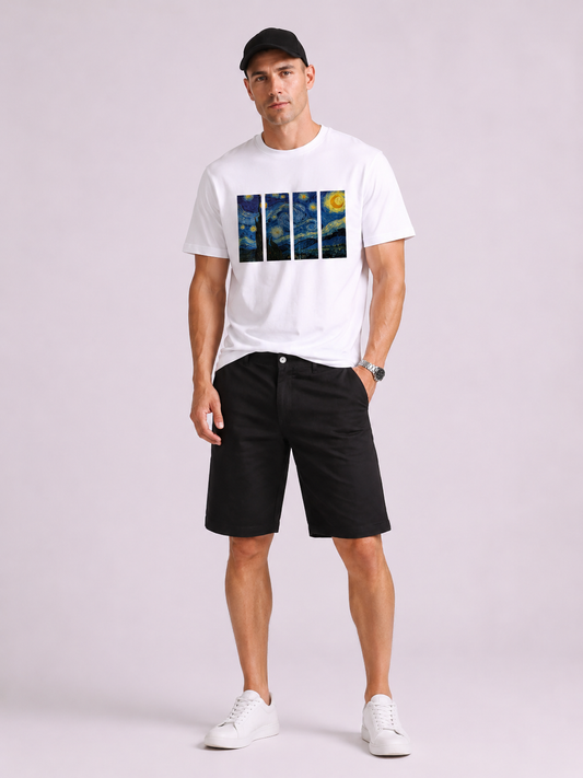 Denmark Printed Cotton Short - Black