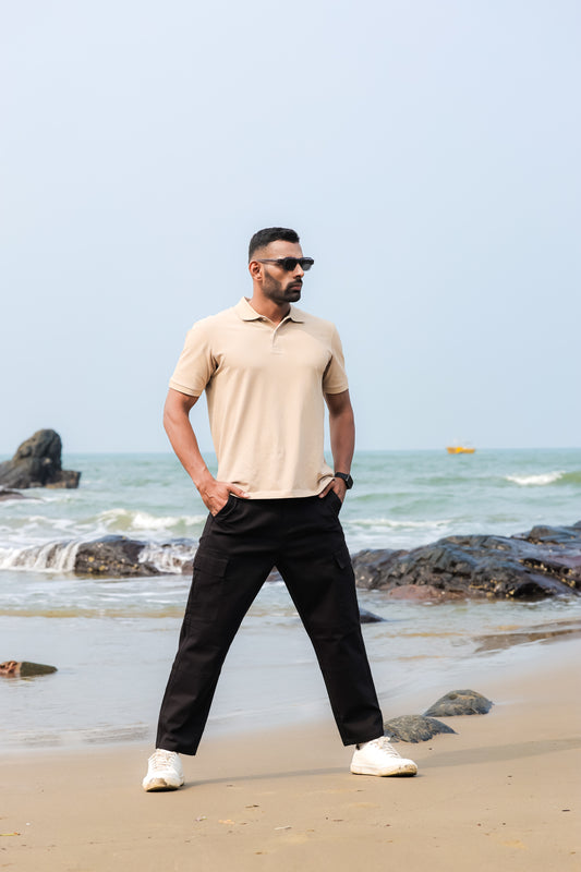 Premium Cotton Cargos_ Black