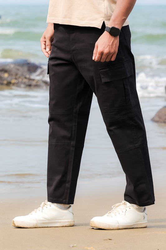 Premium Cotton Cargos_ Black