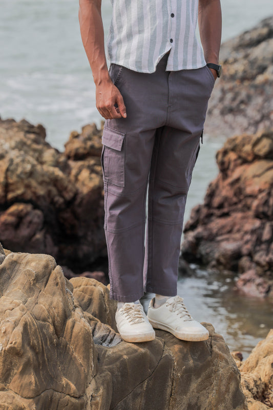 Premium Cotton Cargos_ Dark Grey