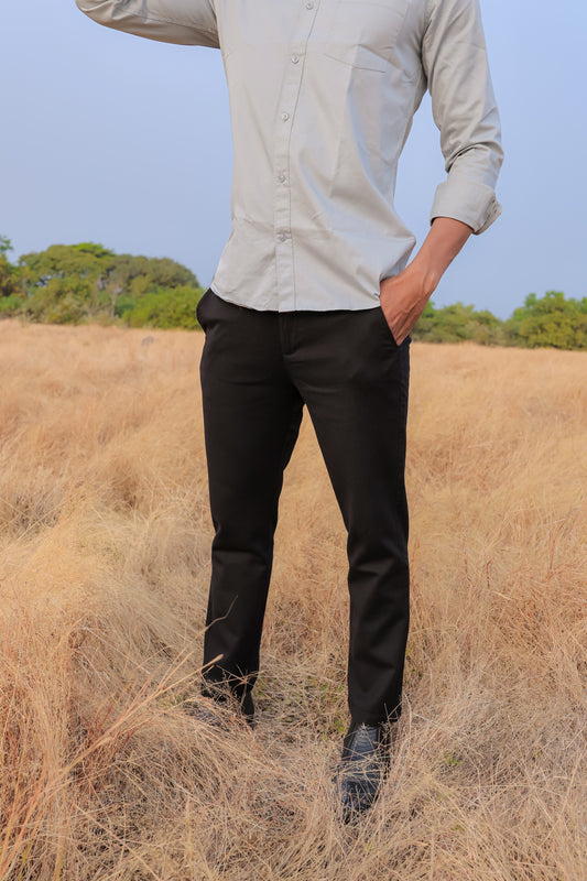 Premium Cotton Stretch Trouser - SB2416325 - Black