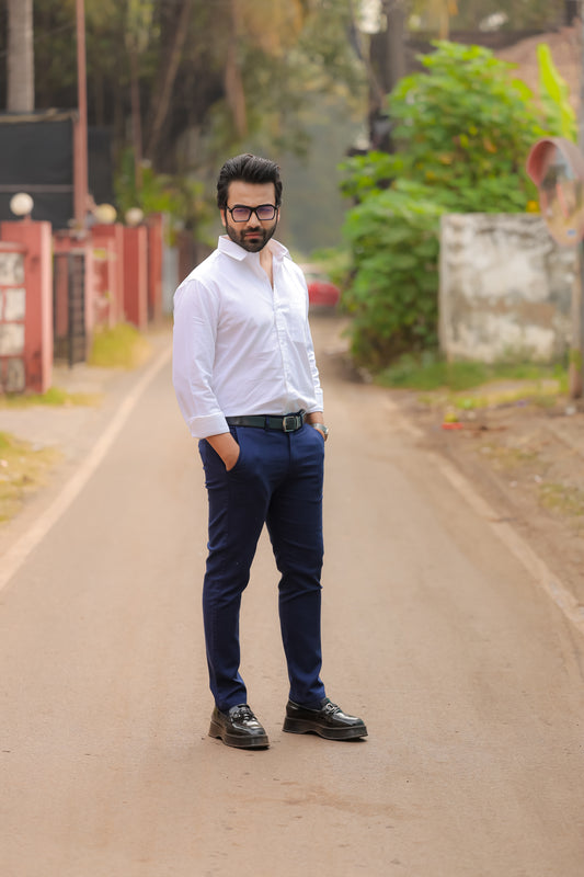 Premium Cotton Stretch Trouser - SB2416312 - NAVY