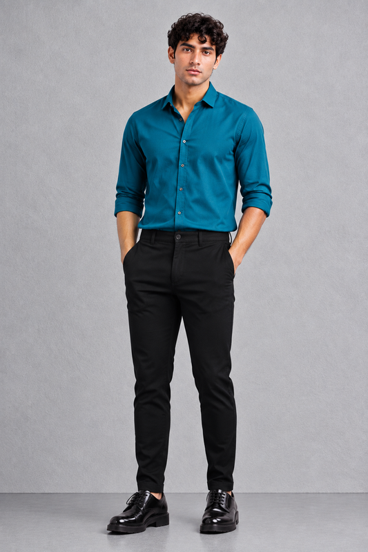 Premium Cotton Stretch Trouser - SB2416330 - Black