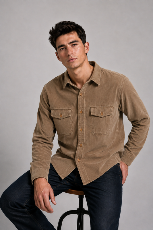 CORDUROY Shirt_Brown