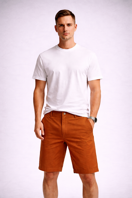 Moscow Plain Cotton Short - Brown