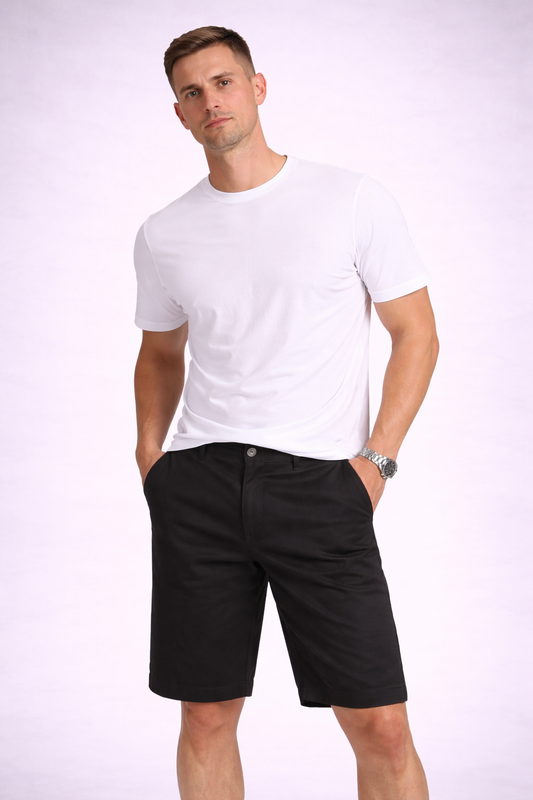 Denmark Printed Cotton Short - Black