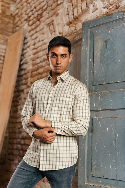 Dobby Checks - Yellow