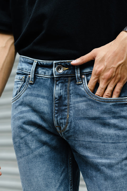 Medium Washed Blue Slim tapered fit Jeans