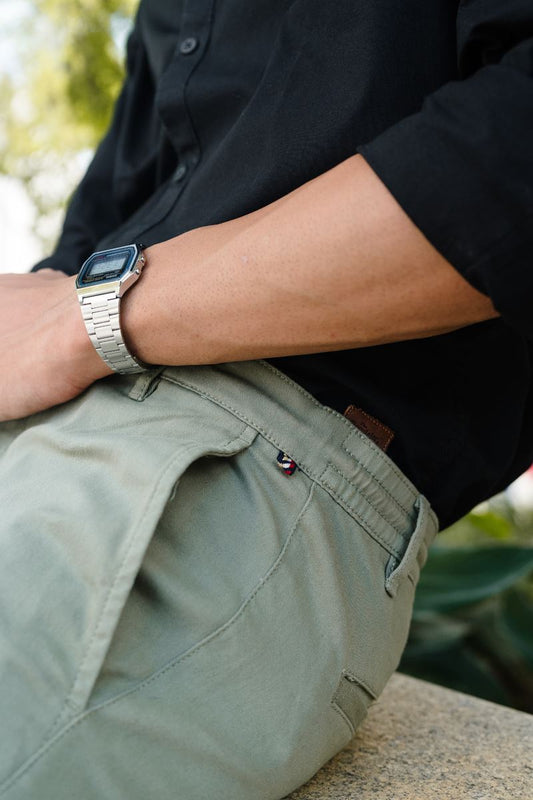 Cotton Stretch Jogger Denmark Peach - Green