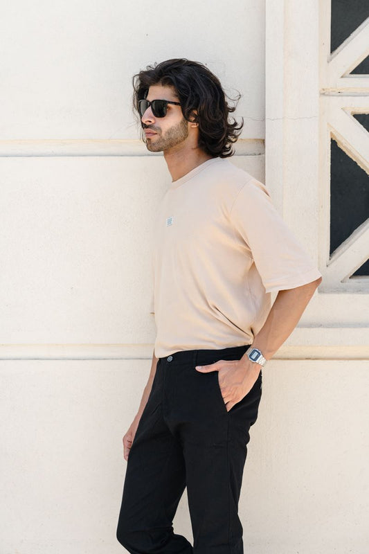 Cotton Stretch Jogger Denmark Peach - Black