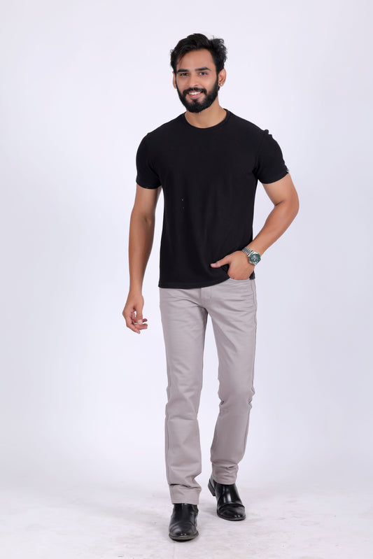 Premium Cotton Stretch Jeans - S Grey