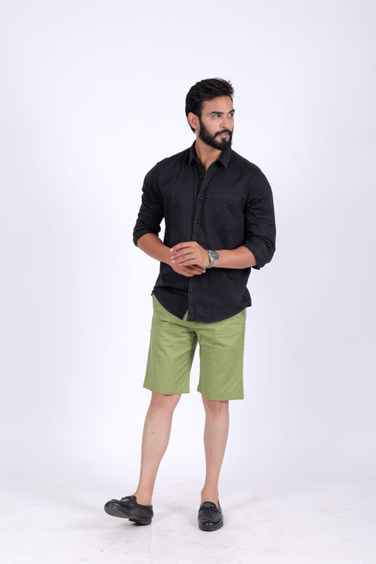 Moscow Plain Cotton Short - Green
