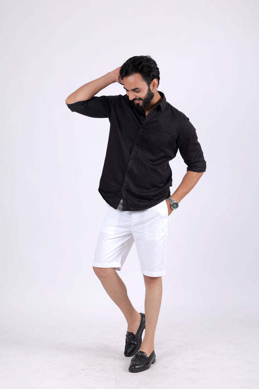 Zurich Premium Plain Cotton Short - White
