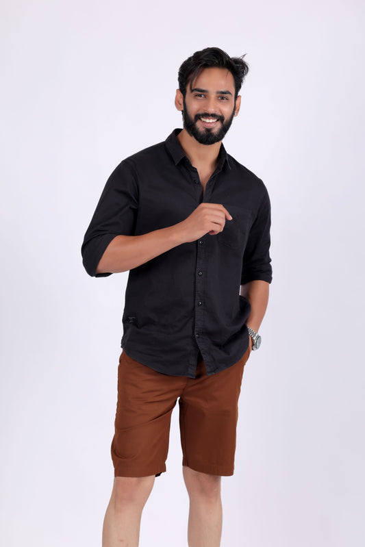 Zurich Premium Plain Cotton Short - Brown