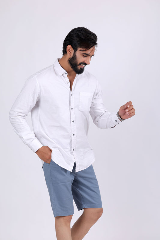 Denmark Printed Cotton Short - Blue