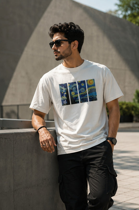 Gabardine T Shirt_Blue_Starry Night
