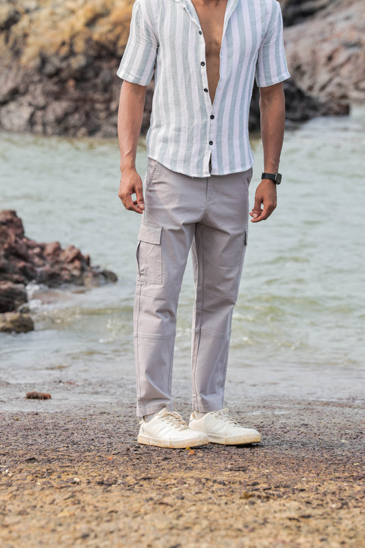 Premium Cotton Cargos_ Ash Grey