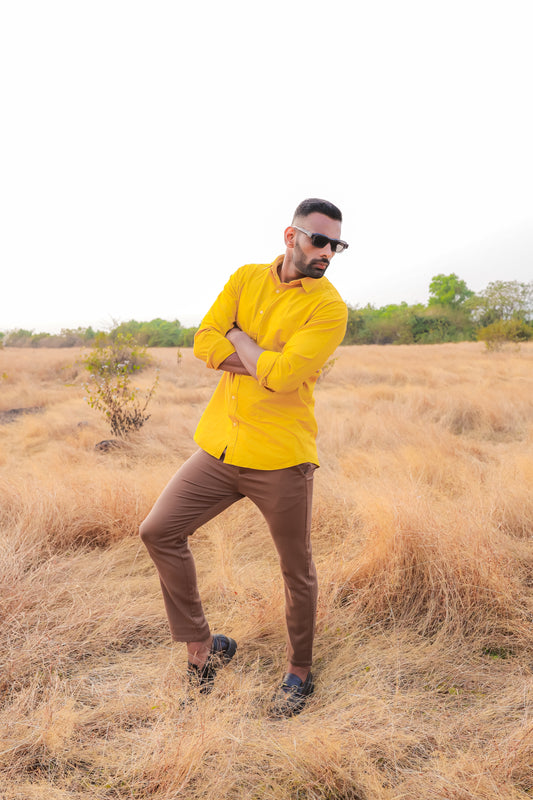 Premium Cotton Stretch Trouser  - SB2416325 - Brown