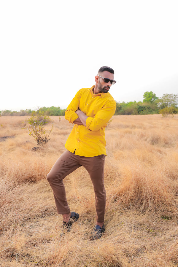 Premium Cotton Stretch Trouser  - SB2416325 - Brown