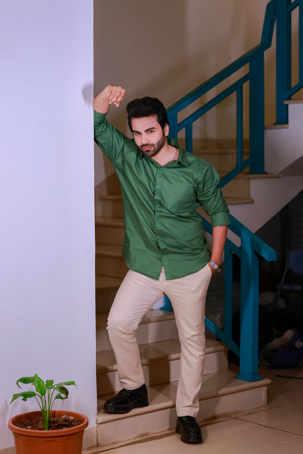 Premium Cotton Stretch Trouser  - SB2416325 - BEIGE