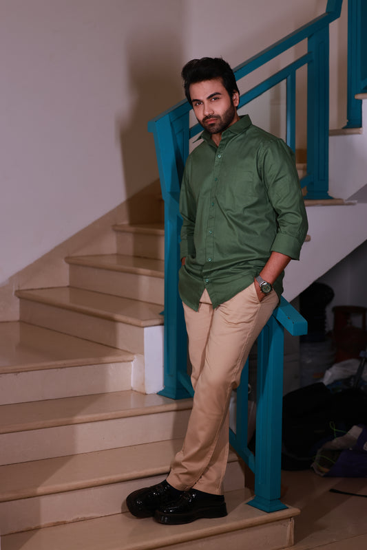 Premium Cotton Stretch Trouser  - SB2416325 - Khaki