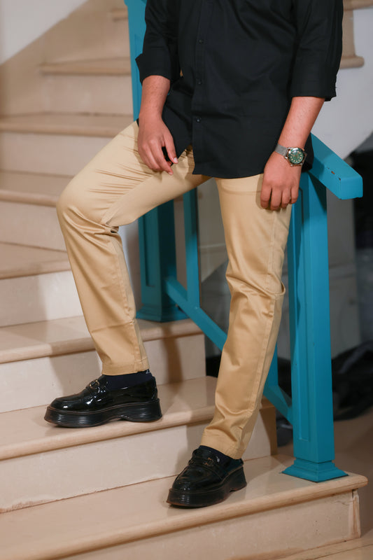 Premium Cotton Stretch Trouser  - Philippines - Khaki