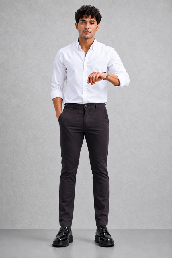 Premium Cotton Stretch Trouser  - SB2416325 - Dark Grey
