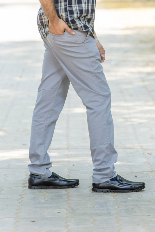 Premium Cotton Stretch Trouser Everest - Ash Grey