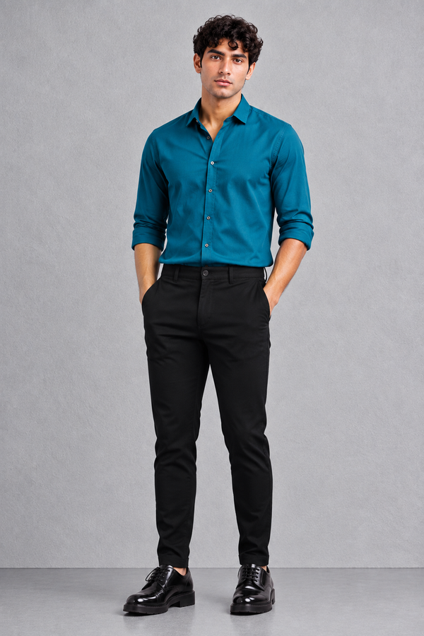 Premium Cotton Stretch Trouser  - SB2416330 - Black