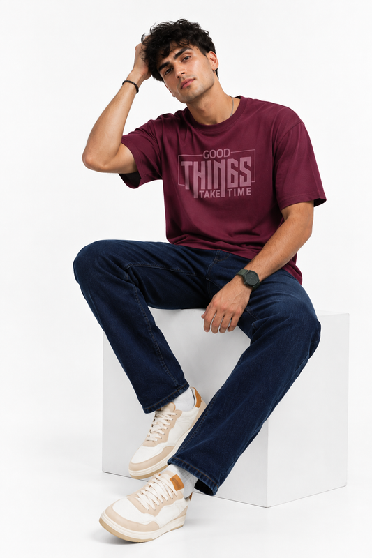Heavily washed stretchable comfort fit Denim Jeans - Dark Blue