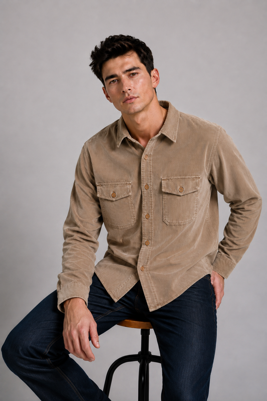 CORDUROY Shirt_FAWN