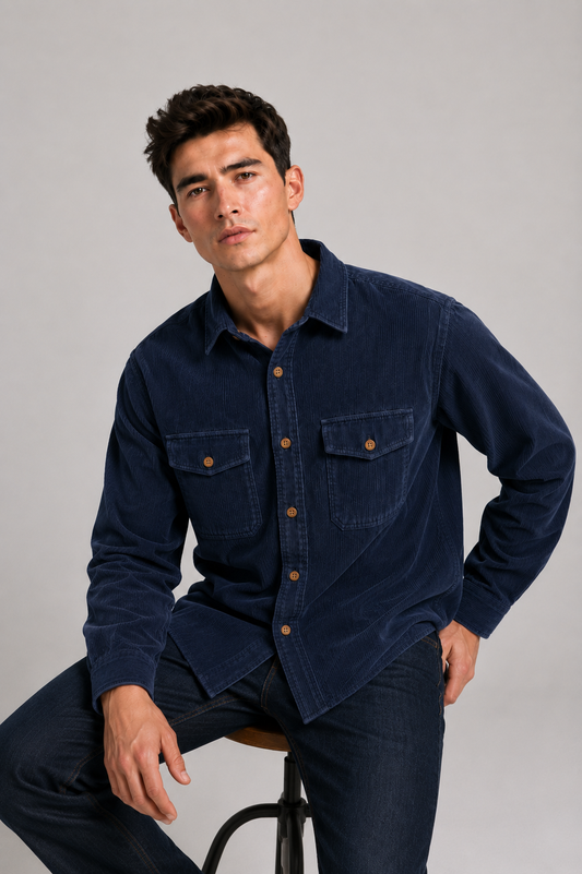 CORDUROY Shirt_NAVY