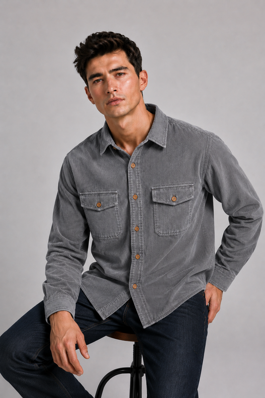 CORDUROY Shirt_GREY