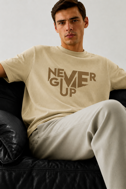 Gabardine T Shirt_Never Give up