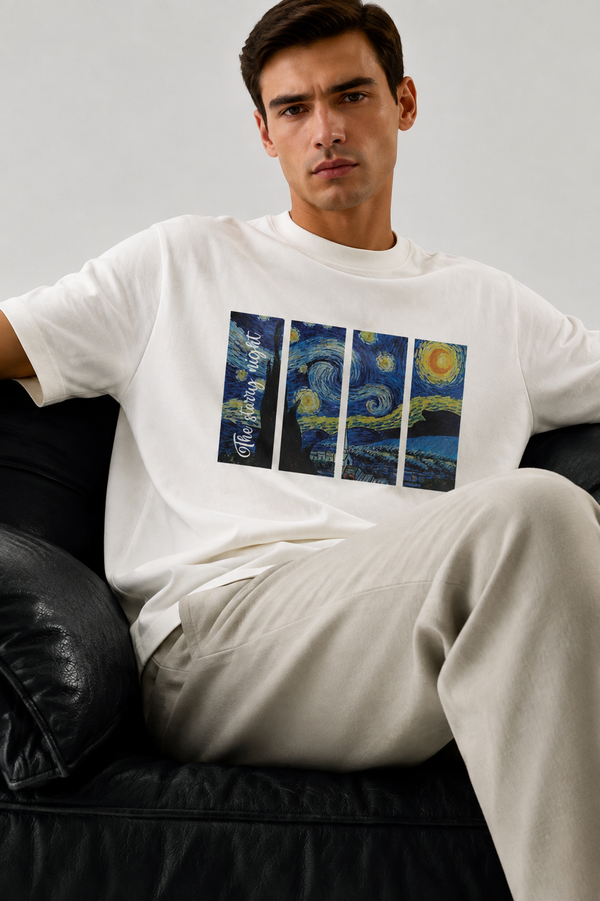 Gabardine T Shirt_Blue_Starry Night