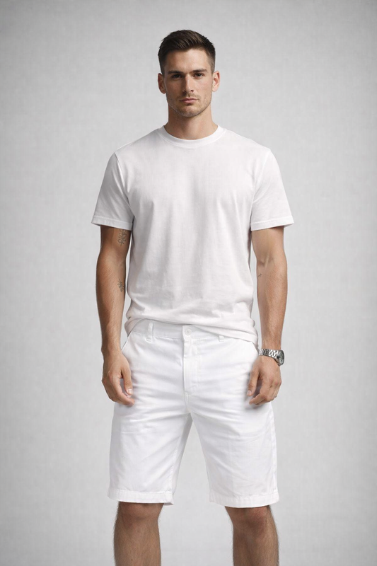 Zurich Premium Plain Cotton Short - White