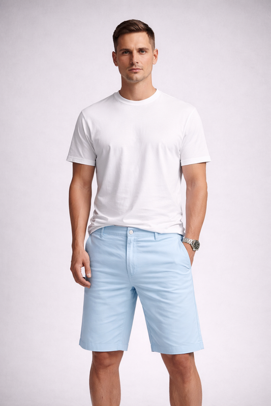 Moscow Plain Cotton Short - Light Blue
