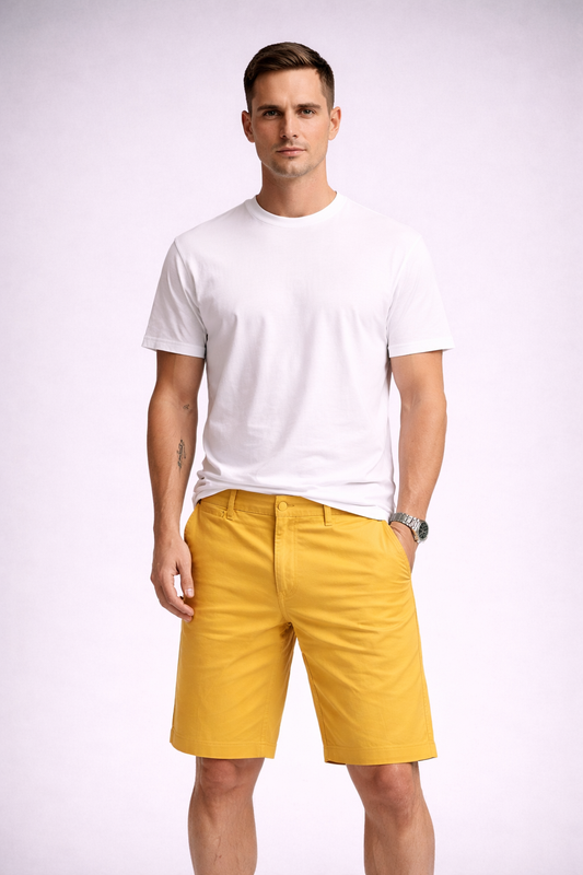 Moscow Plain Cotton Short - Mustard