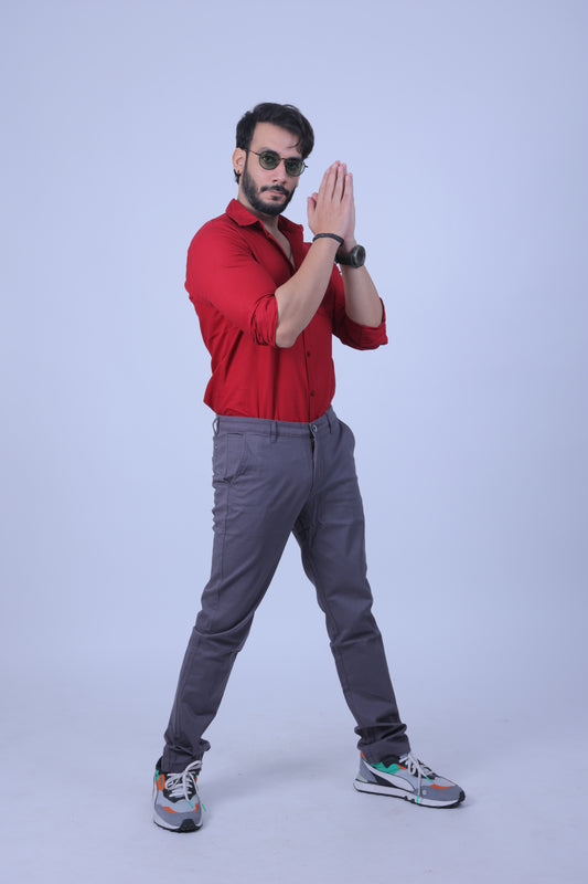Premium Cotton Stretch Trouser Everest - Dark Grey