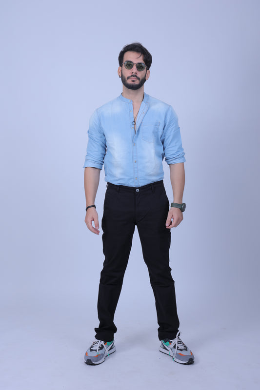 Premium Cotton Stretch Trouser Everest - Black