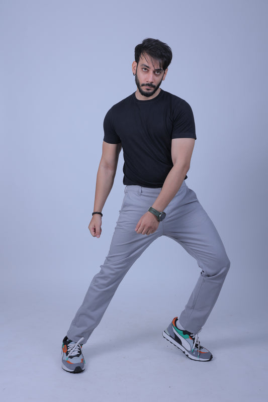 Premium Cotton Stretch Trouser Everest - Ash Grey