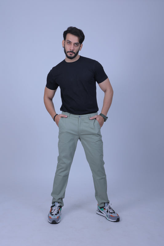 Premium Cotton Stretch Trouser Everest - Green