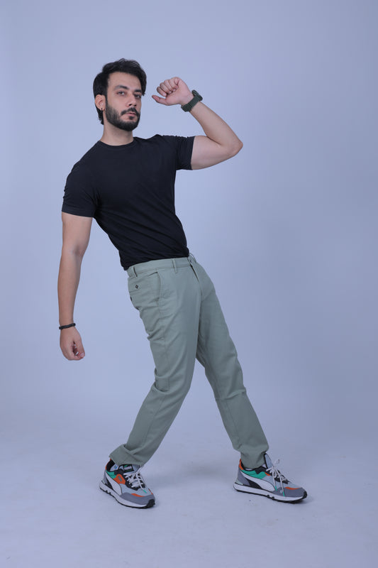 Premium Cotton Stretch Trouser Everest - Green