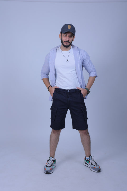 Premium Cotton Short - Blue