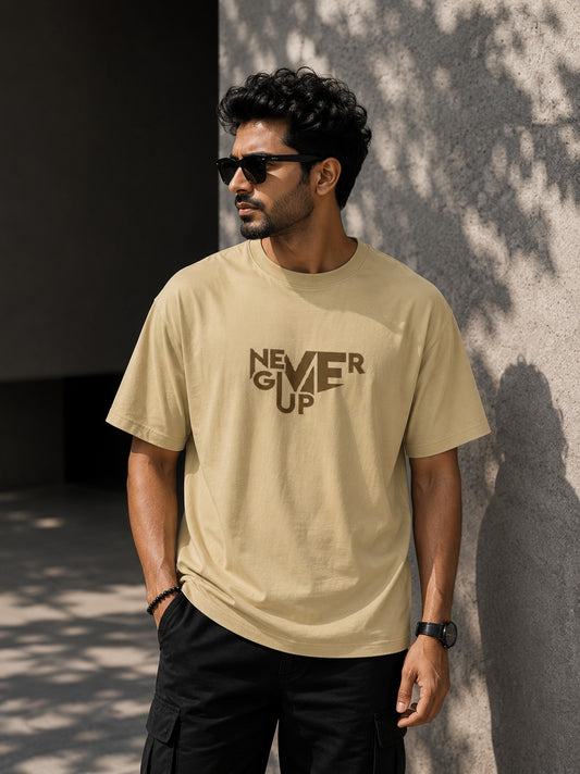 Gabardine T Shirt_Never Give up