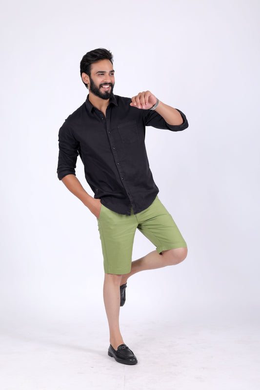 Moscow Plain Cotton Short - Green