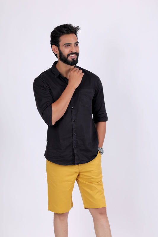 Moscow Plain Cotton Short - Mustard
