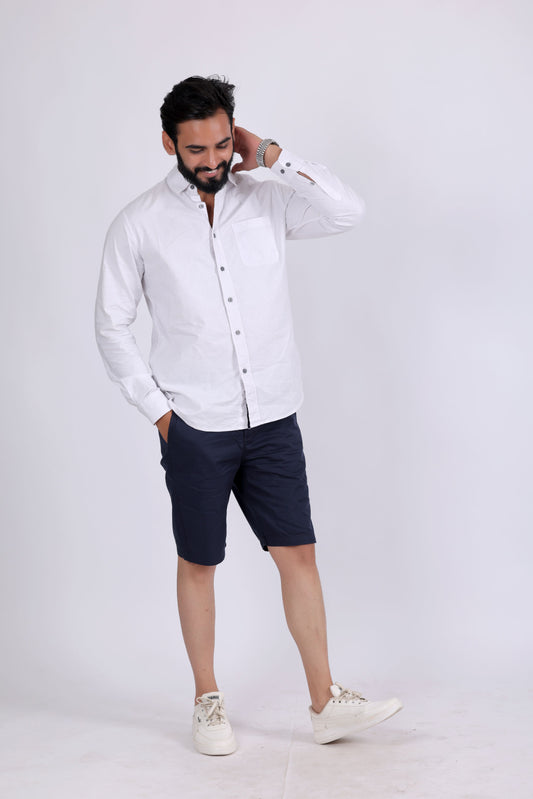 Zurich Premium Plain Cotton Short  - Navy Blue