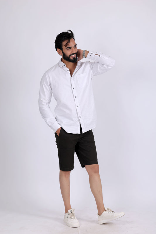 Denmark Printed Cotton Short - Black